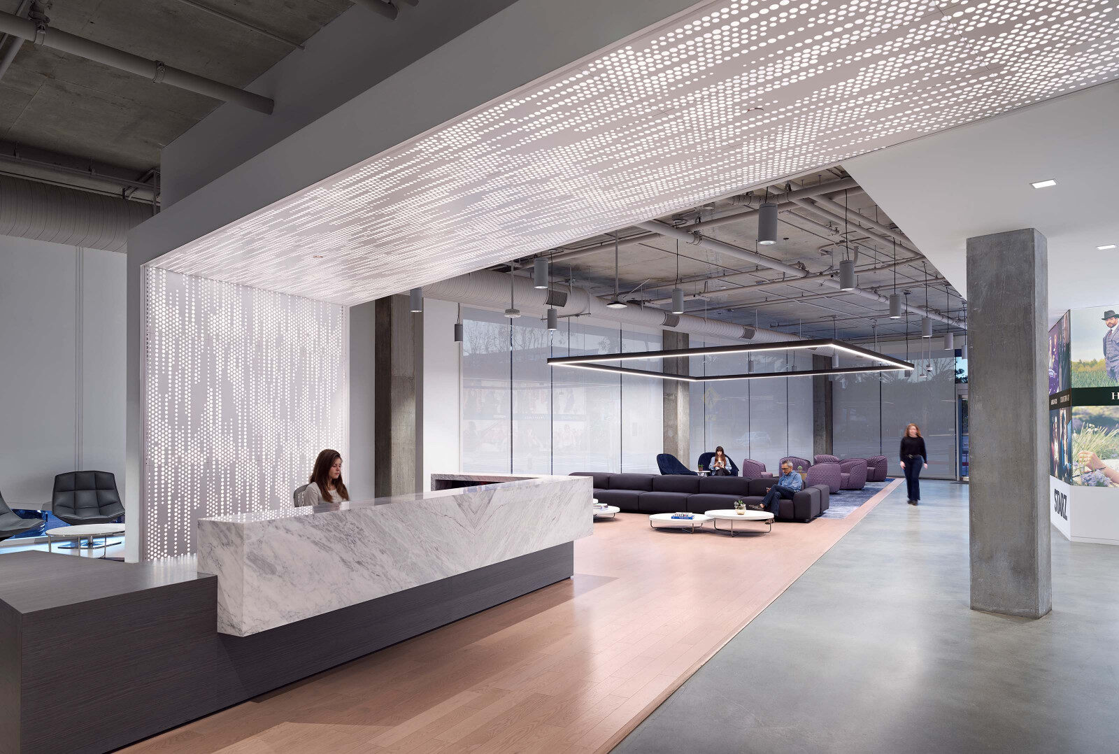 Modern office building corridor